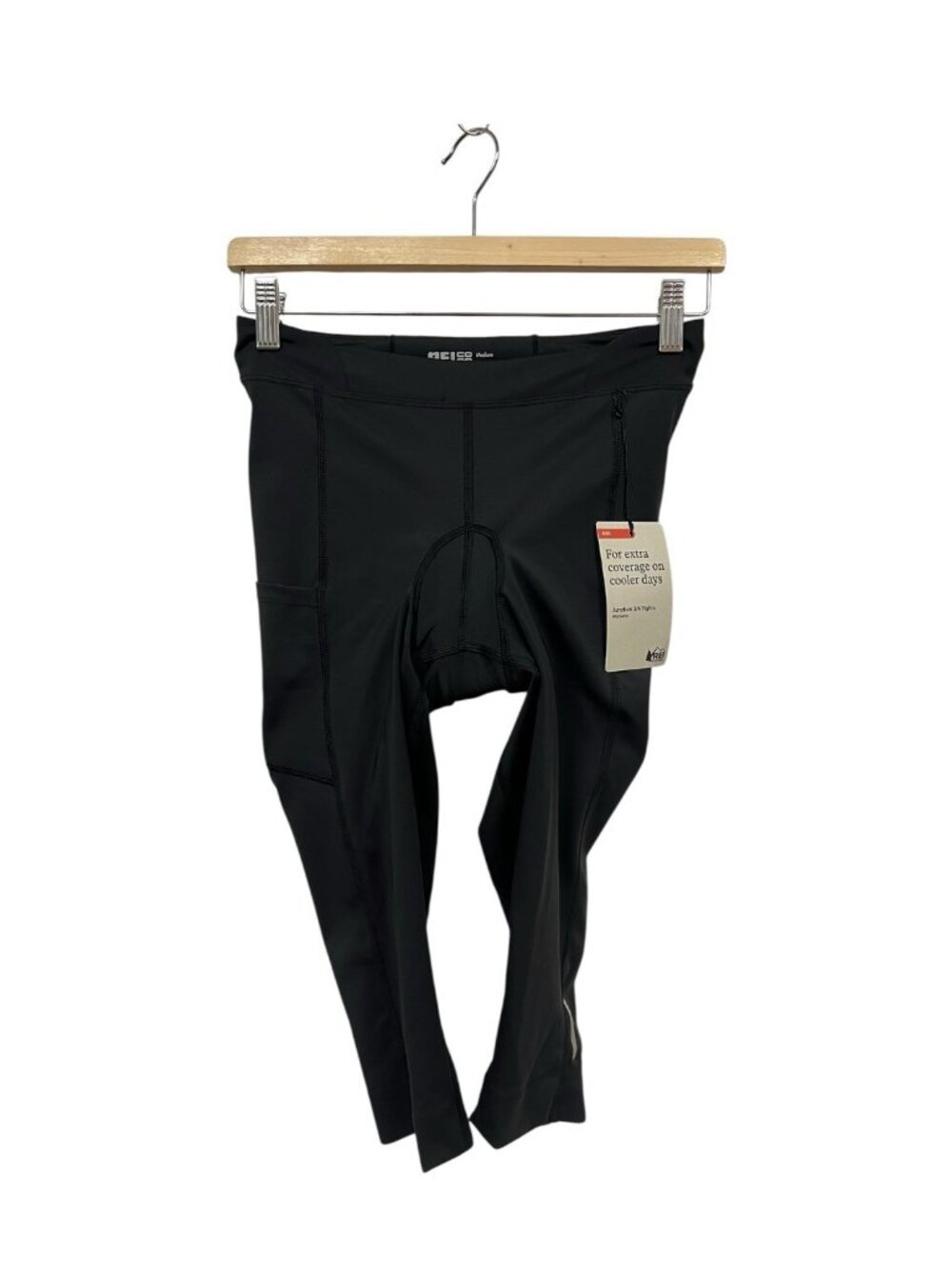 REI Co-op Womens Junction 3/4 Tights Size M Medium Black Padded